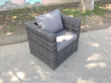 Fimous Rattan Single Sofa Chair Patio Outdoor Garden Furniture With Thick Cushion