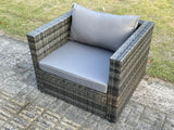 Fimous 5 Seat Modular Rattan Garden Furniture Coffee Table Footstool Chair Outdoor