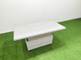 Fimous Outdoor Rattan Garden Furniture Set Patio 4 Chairs Plus Height adjustable dining table Sets Light Grey Mixed