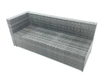 Fimous 7 Seater Rattan Corner Sofa Set Rectangular Dining Table Set With Seat And Back Cushion
