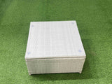 Fimous Outdoor Rattan Garden Furniture Set 7 Seater Corner Sofa Sets with Square Coffee Table Chair Light Grey Mixed