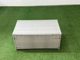 Fimous 12 Seater Garden Outdoor PE Rattan Furniture Set Rattan Garden Sofa Set with 4 Footstools 2 Chair Light Grey Mixed