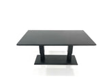 Fimous 11 Seater Garden Sofa Set Aluminium Furniture Rising Dining Tabe Set with 2 Side Tables 2 Big Footstools Dark Grey