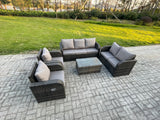 Fimous Rattan Garden Furniture Set Outdoor Patio Sofa, Table and Chairs Garden Table Ideal for Pool Side, Balcony, Outdoor and indoor Conservatory Patio Set