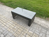 Fimous 4 Seater Outdoor Rattan Garden Furniture Set Patio Lounge Sofa Set with Coffee Table Side Table Dark Grey Mixed