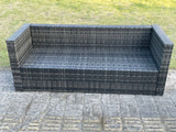 Fimous 3 Seater Rattan Lounge Sofa Patio Outdoor Garden Furniture With Thick Cushion