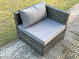 Fimous 3 PC Modular Rattan Garden Furniture Sofa Set Corner Sofa And Armless Sofa