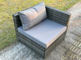 Fimous 6 Seat Modular Rattan Garden Furniture Sofa Set Corner Sofa And Armless Sofa With Coffee Table