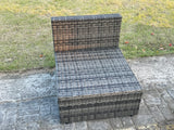 Fimous 6 Seat Modular Rattan Garden Furniture Sofa Set Corner Sofa And Armless Sofa With Coffee Table
