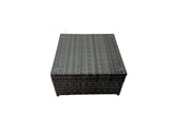 Fimous Garden Rattan Outdoor Furniture Set 10 Seater Patio Corner Sofa Coffee Table with 2 Small Stool Side Table Dark Grey