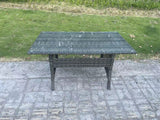 Fimous 6 Seater PE Wicker Rattan Garden Furniture Set Lounge Sofa Chair and Rectangular Dining Table Set Big Footstools Dark Grey Mixed
