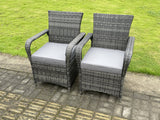 Fimous Rattan Garden Furniture Gas Fire Pit Rectangle Round Dining Table And Dining Chairs 4 Seater + Rectangular Table