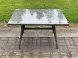 Fimous Wicker Rattan Outdoor Furniture Lounge Sofa Garden Dining Set with Dining Table 2 Side Tables 2 Stools 2 Armchairs 10 Seater Dark Grey Mixed