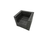 Fimous Rattan Garden Furniture Firepit Dining Set 9 Seater Lounge Sofa Table Set with 2 big Footstool