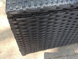 Fimous Square Rattan Coffee Tea Side Table Indoor Outdoor Use Garden Furniture Accessory Patio Black