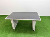 Fimous Wicker PE Rattan Garden Furniture Set Patio Outdoor 6 Chairs Plus Rectangular Dining Table Set Light Grey Mixed