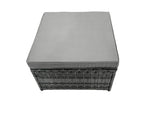 Fimous Outdoor Rattan Garden Furniture Set 10 Seater Patio Lounge Sofa Set with Armchair Square Coffee Table Side Table 2 Big Footstool Dark Grey Mixed