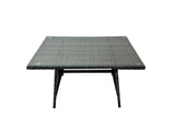 Fimous 10 seater Outdoor PE Rattan Sofa Set with Dining Table Patio Garden Furniture Sets with Chair 3 Stools Side Table Dark Grey Mixed