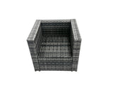Fimous Rattan Sofa Single Arm Chair Garden Patio Furniture Set With Coffee Table 2 Seater