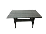 Fimous Rattan Garden Furniture Set Outdoor 11 Seater Patio Dining Corner Sofa Sets with Dining Table Chair Dark Grey Mixed