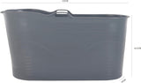 Fimous Bathtub Adult Freestanding Bath for Hot Bath and Ice Bath for Small Bathroom Grey