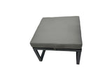 Fimous 9 Seat Outdoor Garden Furniture Set Aluminium Lounge 3 Seat Sofa Gas Fire Pit Table Sets with Chair 4 Stools Side Table Dark Grey