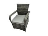 Fimous Rattan Garden Furniture Dining Set Table And Chairs Wicker Patio Outdoor 4 chairs plus medium round table