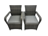 Fimous Rattan Garden Furniture Dining Set Table And Chairs Wicker Patio Outdoor 6 chairs plus big round table