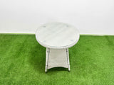 Fimous Wicker PE Rattan Garden Furniture Set Patio Outdoor 2 Chairs Plus Small Round Table Set Light Grey Mixed