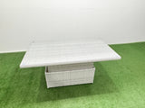 Fimous 12 Seat Rattan Garden Furniture Corner Sofa Set Outdoor Adjustable Lifting Dining or Coffee Table Set with Armchair Light Grey