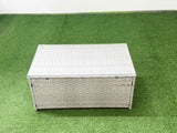 Fimous Garden Outdoor PE Rattan Furniture Set 9 Seater Rattan Garden Sofa Set with Oblong Coffee Table Light Grey Mixed