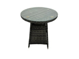 Fimous Rattan Garden Furniture Dining Set Table And Chairs Wicker Patio Outdoor 2 chairs plus small round table