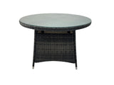 Fimous Rattan Garden Furniture Dining Set Table And Chairs Wicker Patio Outdoor 4 chairs plus medium round table