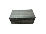 Fimous 10 Seat Poly Rattan Outdoor Patio Coffee Table Corner Sofa Set with 3 Stools Chair for Garden Backyard Dark Grey Mixed