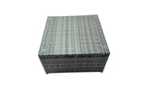 Fimous 9 Seat Poly Rattan Outdoor Patio Coffee Table Corner Sofa Set with 2 Big Stool Chair for Garden Backyard Dark Grey Mixed