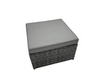 Fimous 11 Seat Poly Rattan Outdoor Patio Coffee Table Corner Sofa Set with 3 Stool 2 Chairs for Garden Backyard Dark Grey Mixed