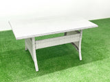 Fimous Rattan Garden Furniture Dining Set 12 Seater Lounge Sofa Chair Dining Table Set with 4 Footstools Side Table Light Grey Mixed