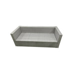 Fimous Rattan Garden Furniture Set Outdoor 10 Seater Patio Dining Sets with Glass Top Dining Table 2 Side Tables Light Grey Mixed