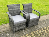 Fimous Rattan Garden Furniture Gas Fire Pit Round Dining Table Set Gas Heater And Dining Chairs 4 Seater