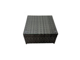 Fimous Rattan Garden Furniture Patio Furniture Sets with Corner Sofa Square Coffee Table 3 Footstools Side Table Dark Grey Mixed