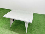 Fimous Patio Dining Table & Chairs Set Rattan High Back Lounge Sofa Set with 3 Seater Sofa 3 Stool Light Grey