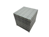 Fimous Garden Rattan Outdoor Furniture Set 13 Seater with 3 Seater Sofa 4 Stools Side Table Dark Grey