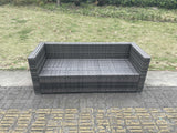 Fimous 3 Seater Rattan Lounge Sofa Patio Outdoor Garden Furniture With Seat And Back Cushion