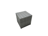 Fimous Outdoor Dining Table Sofa Armchair Set with 2 Side Tables Garden Furniture Set Dark Grey Mixed