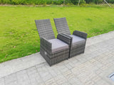 Fimous Rattan Outdoor Garden Furniture Gas Fire Pit Dining Table Gas Heater Burner Reclining Table And Chair Sets 6 Seater Plus Rectangular Table