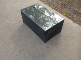 Fimous Rattan Oblong Coffee Table Outdoor Garden Furniture Patio Furniture Black