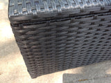 Fimous Rattan Oblong Coffee Table Outdoor Garden Furniture Patio Furniture Black