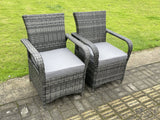 Fimous Rattan Garden Furniture Gas Fire Pit Round Dining Table Gas Heater And Dining Chairs 6 Seater