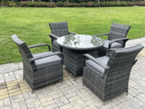 Rattan Garden Furniture 2 4 6 Seat Dining Set Table And Chairs Wicker Patio Outdoor Chairs,Rectangular&Round table